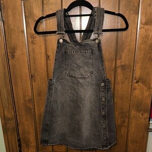 Free People Women's Black Denim Mini Dress